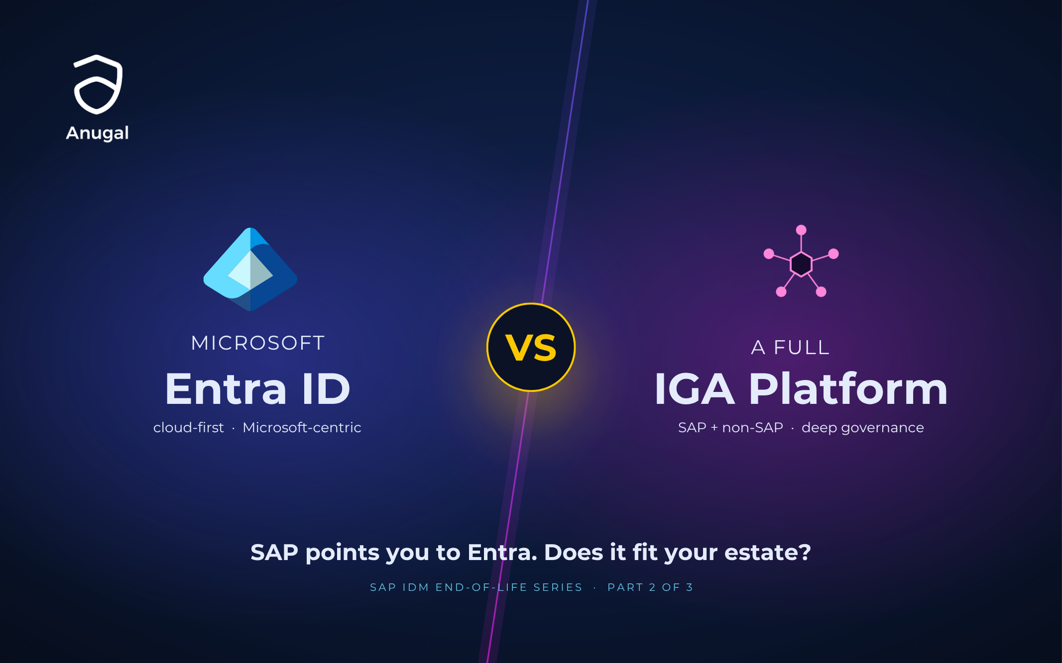 SAP IDM replacement comparison between Microsoft Entra ID and a full IGA platform